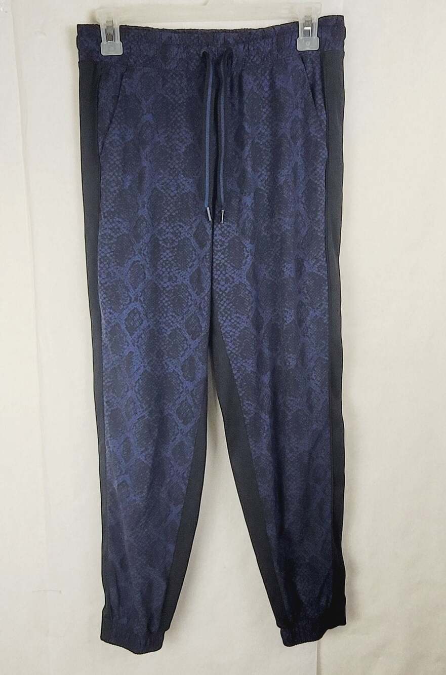 Athleta Brooklyn Jogger blue snakeskin pants Size 2 Athletic Athleisure Casual